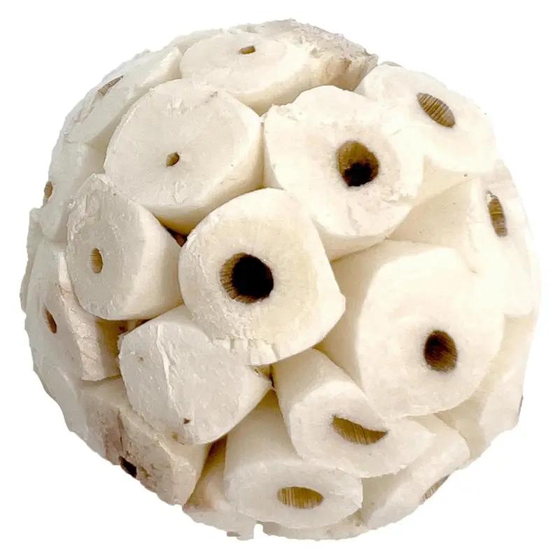 18 Pcs A03F- Bird Bird Foraging Sola Atta Ball Chew Parrot Shred for Sharpening Claws Small Size Chewable Balls