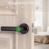 IRONZON Fingerprint Door Lock Door Knob with Keypad Keyless Entry Door Lock with Handle for Home Hotel Apartment Bedroom