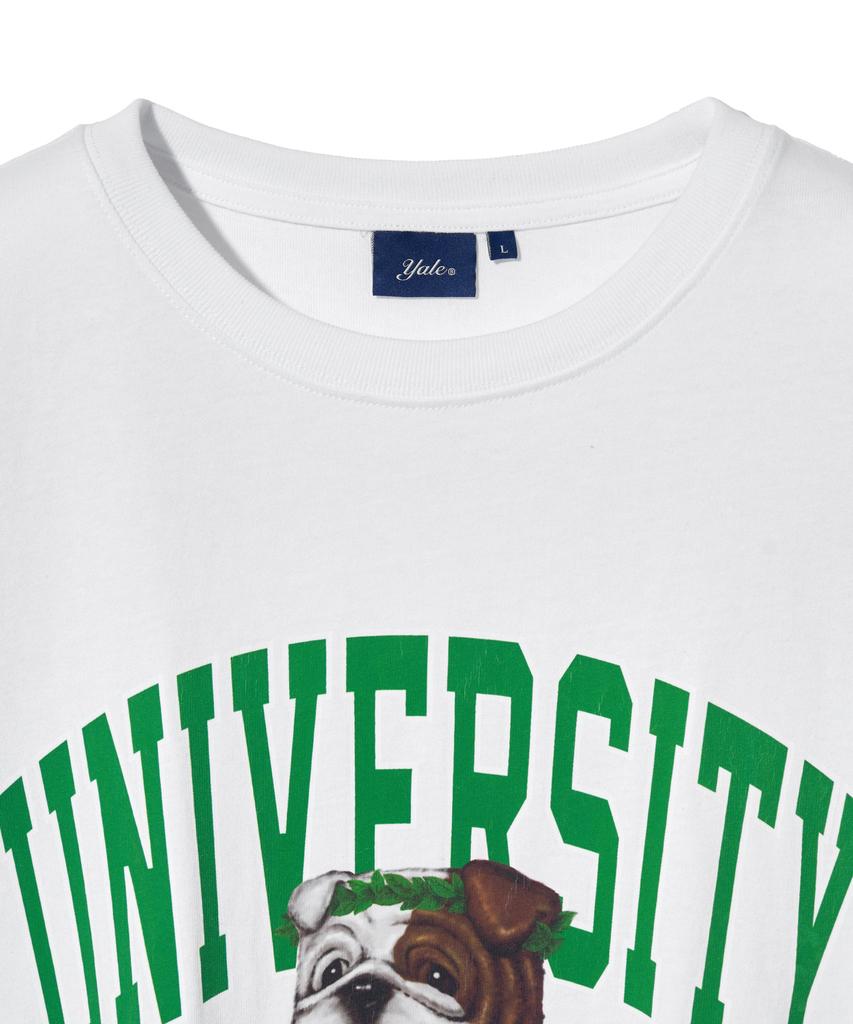 YALE University Dan Short Sleeve T-Shirt White/Green