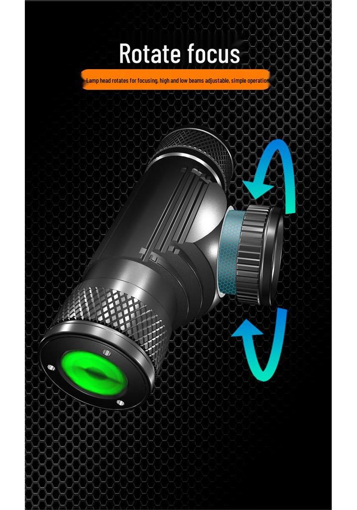 Rechargeable Waterproof LED Headlamp for Camping, Fishing, and Cycling