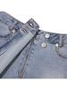 KIRSH Cherry Inner Pants Cover Denim Skirt [Blue]
