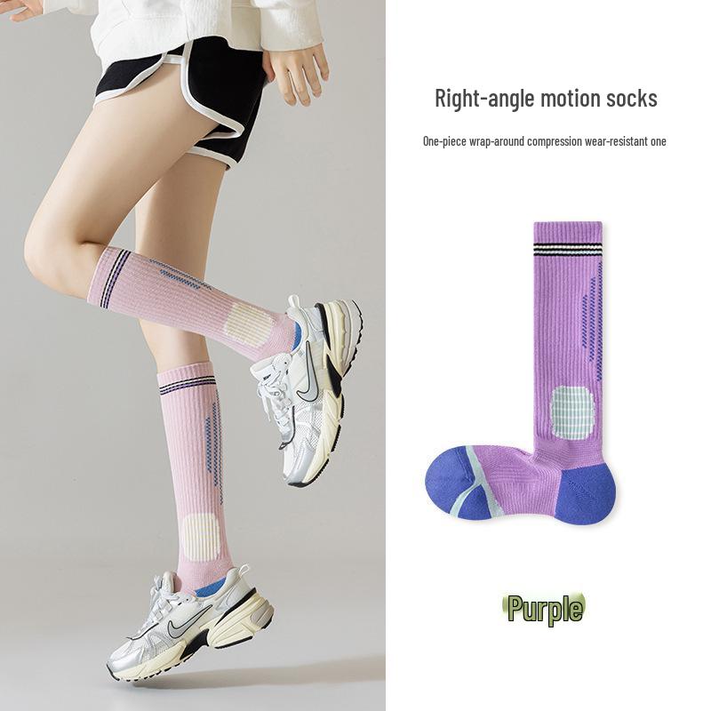

Women s Compression Calf Socks for Running and Fitness One Size фіолетовий