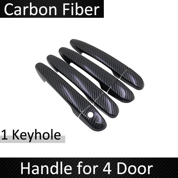 Carbon Fiber Door Handle Cover for Mazda 2 Demio Mazda2 DJ 2015 2016 2017 2018 Car Exterior Style Accessories