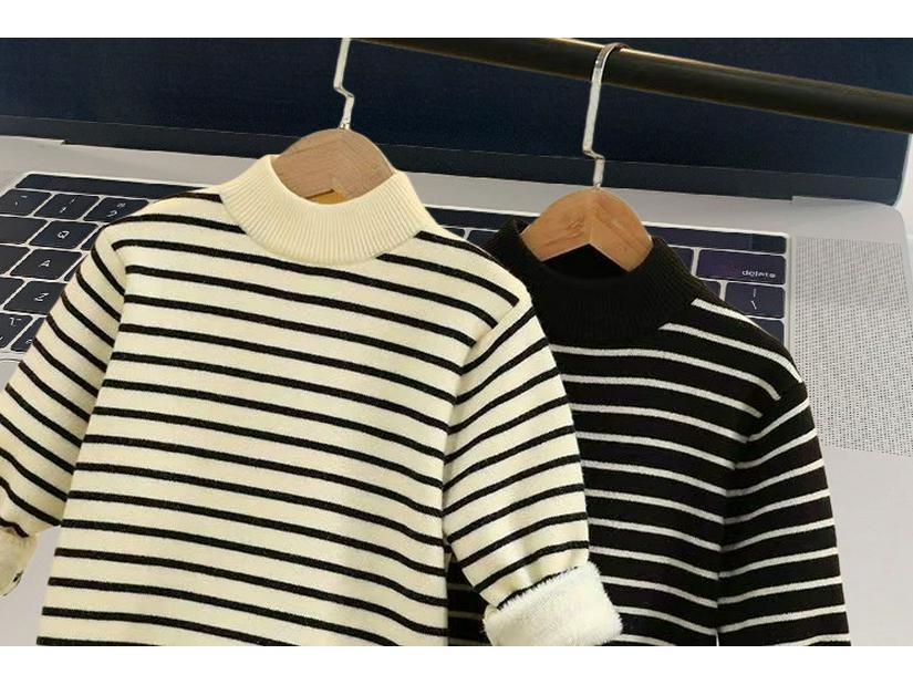 Kids' Thick Plush Knit Sweater - New Winter Round Neck Warm Layer