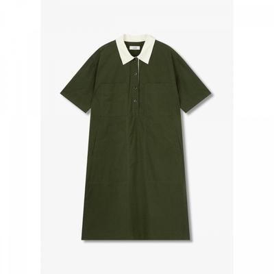 Short Sleeve Collar Neck Dress 9176241983