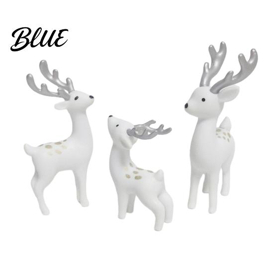 Mini Elk Statue Cute Woodland Dashboard Pcs 3 for Car Deer Figurines Animal Decoration Miniature Creative Gift Lovers Reindeer
