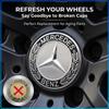 4 Stück 75MM Auto-Emblem Radnabenkappe Abdeckungen Auto-Felgenabdeckung für Mercedes benz AMG W204 W203 W212 W211 W124 W210 GLC GLE E CLA GLA W205