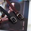 Color Simple Solid Oval Buckle Decoration Women Slim Waist Belt For Use Daily