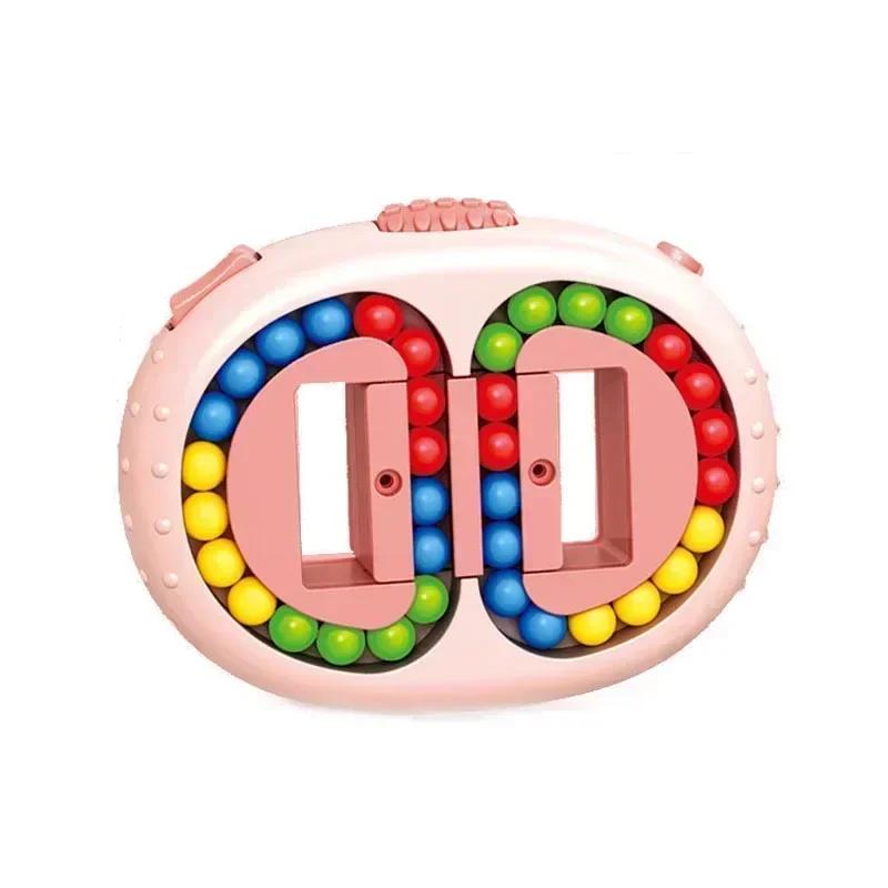 Eight-sided Rotation Finger Magical Bean Magic Cube Mind Brain Teaser Game Fingertip Fidget Toy Decompression Stress Relief Toys