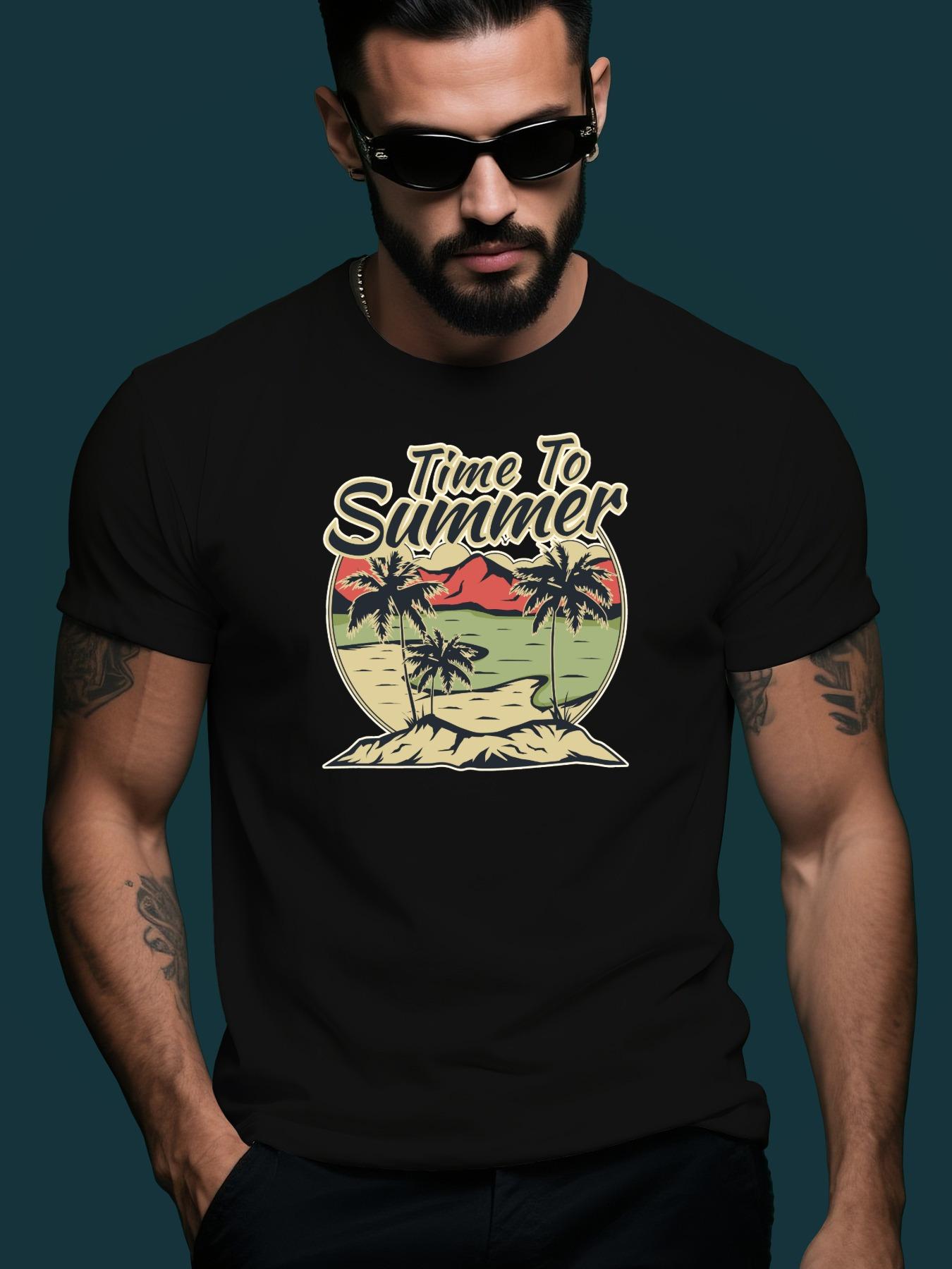 Summer Trendy Streetwear Casual Crew Neck Short Sleeve Ts... S