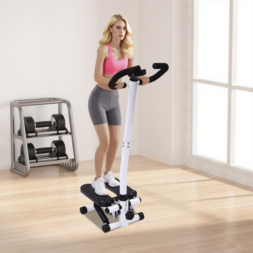 Exercise Stepping Machine Fitness Stepper With Handlebars 150kg/330.69lbs Capacity for Home, Apartment, Office, living Room