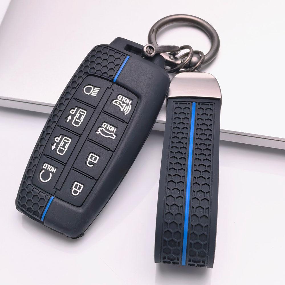 Premium Silikon Bilnyckelhölje För Hyundai i30 K2 K5 För KIA Optima K5 K3 Med Nyckelring Mjuk Silikon Bilinteriör Tillbehör