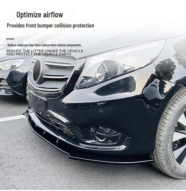 Kit de Parachoques Delantero Mercedes-Benz VITO W447 2016-2023: Modificación de Embellecedor de Labio y Splitter