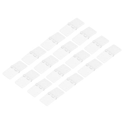 Uxcell RC Hinge X Adjustable Model Airplane Remote Control Airplane Wing Parts Square Plastic Loose Leaf 16pcs 0.9" 0.5"