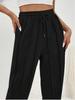 Autumn High Waist Wide Leg Loose Comfortable Women's Pants - Casual, Sports, Straight Leg