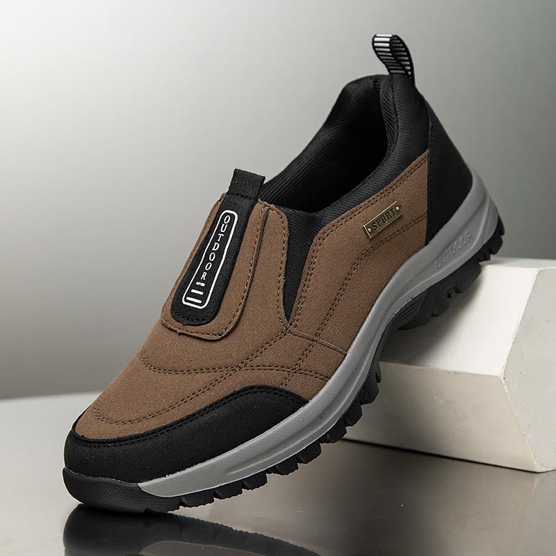 Spring and Autumn Outdoor Leisure Sports Elderly Walking Shoes Men's Large Size Mountaineering Running Shoes Trendy Fashion