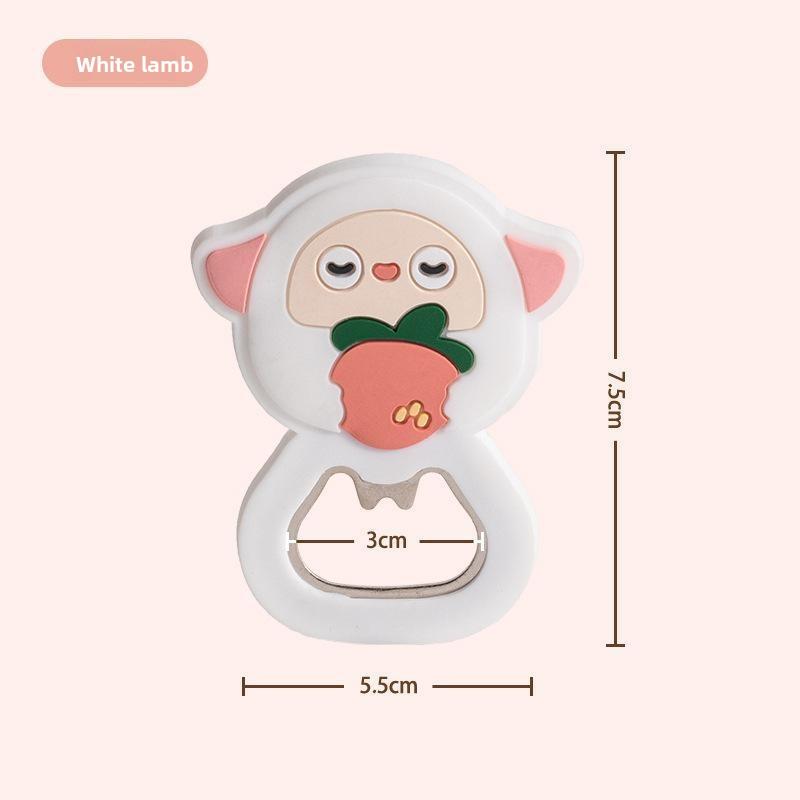 Multifunctional Bottle Opener Cartoon Beer Opener Household Silicone Magnetic Fridge Sticker Bottle Opener Lid Opener