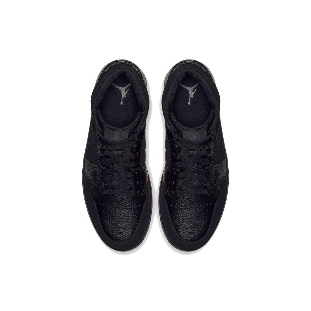 Jordan 1 Mid Black Dark Smoke Grey 554724-064