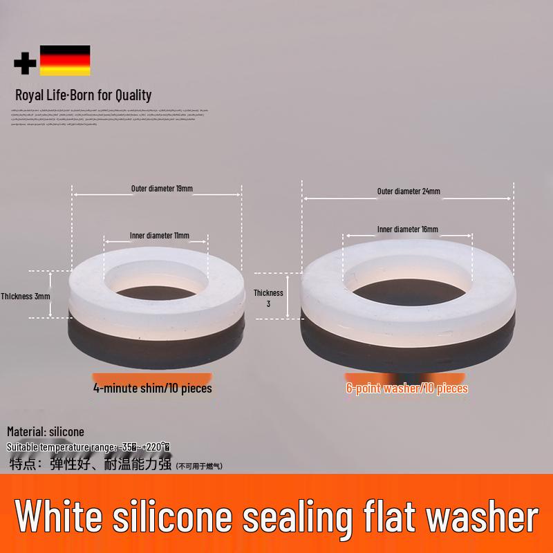 Black Rubber Silicone Waterproof Gasket Seal Washer for Water Heater & Shower - Nitrile Thickened, 4-6 Minutes