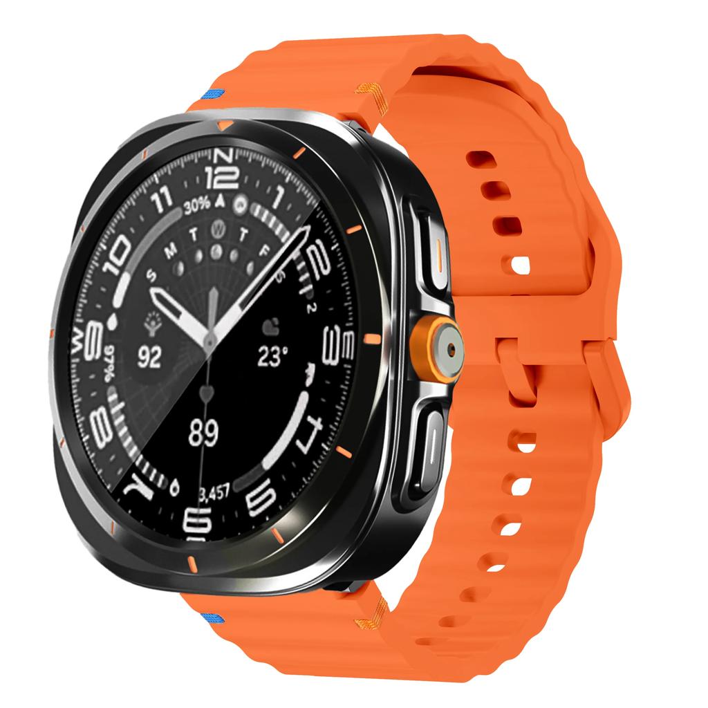 Bracelet+Changer en Boîtier Ultra pour Samsung Galaxy Watch 7 6 40 44mm Mettre à niveau vers Galaxy Watch Ultra 47 Protecteur d'Écran en Verre Trempé