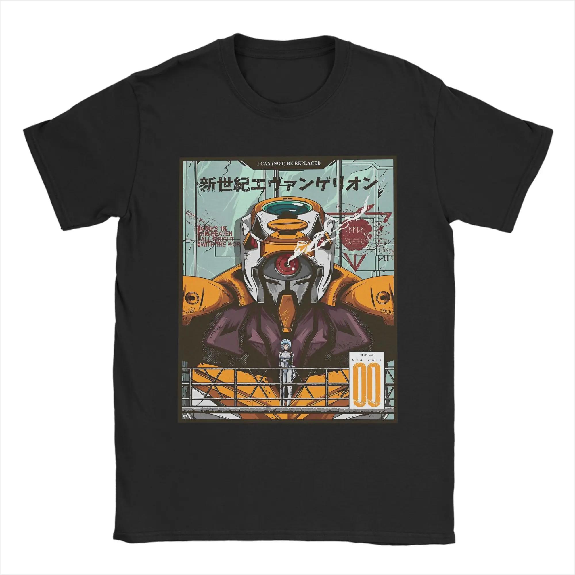 

Neon Genesis Evangelion Unit-00 и Рей Аянами «Я МОГУ (НЕ) ДОЛЖЕН БЫТЬ ЗАМЕНЕН Винтажная Черная Оверсайз Футболка с Аниме-Принтом | Классический Мерч для Фанатов Меха-Аниме 4XL