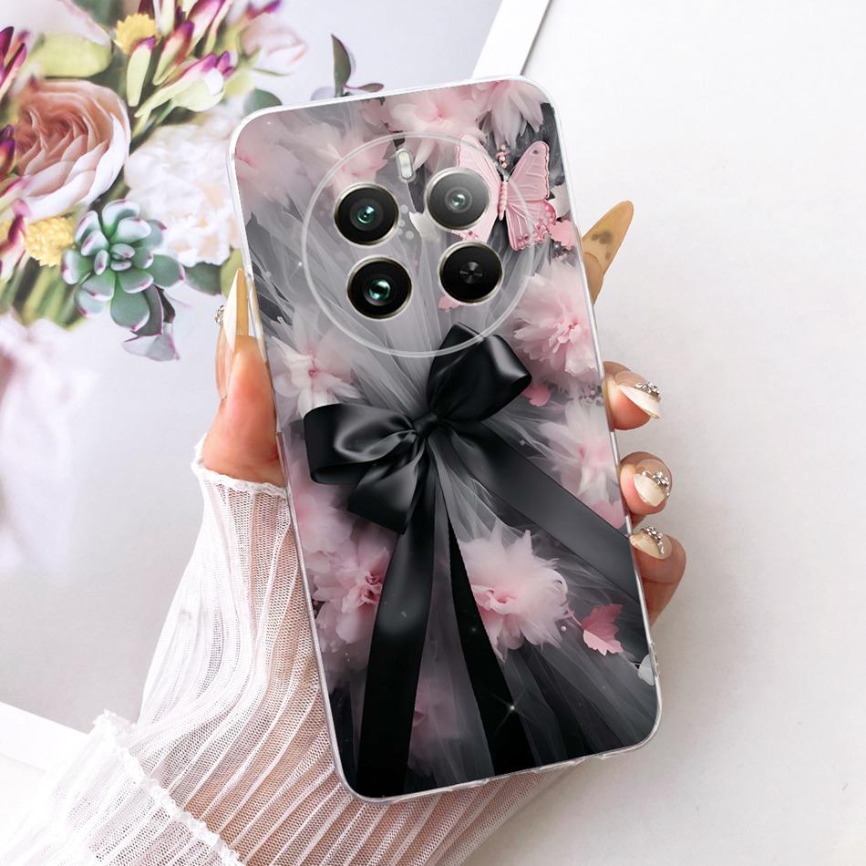For Realme 12+ 12X 12 5G Cute Flower Butterfly Cat Painted Case For Realme12 5G 12 Plus 12X 12Plus Soft Silicone TPU Phone Cases
