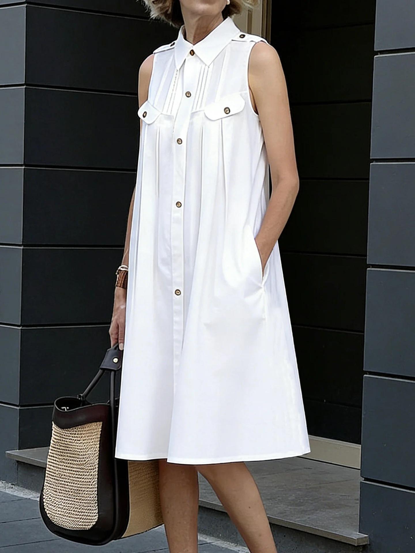 Fashion Urban Simple Temperament Versatile Polo Neck Dress Women s Summer New Skinny Skirt S