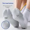 Unisex Breathable Mesh Mid-Calf Sports Socks, Non-Slip Towel Bottom for Autumn/Winter Running and Basketball