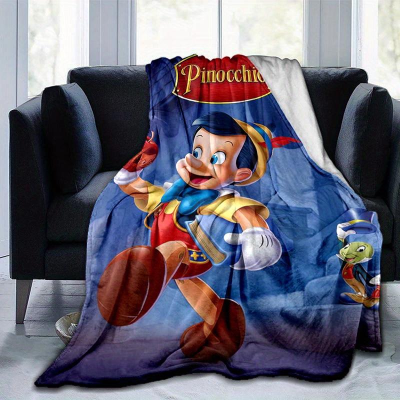 1pc, Pinocchio's Adventure Blanket - Perfect for All Seasons, Home Decor, Soft Flannel Throw Blanket - Versatile & Cozy for Bedroom, Living