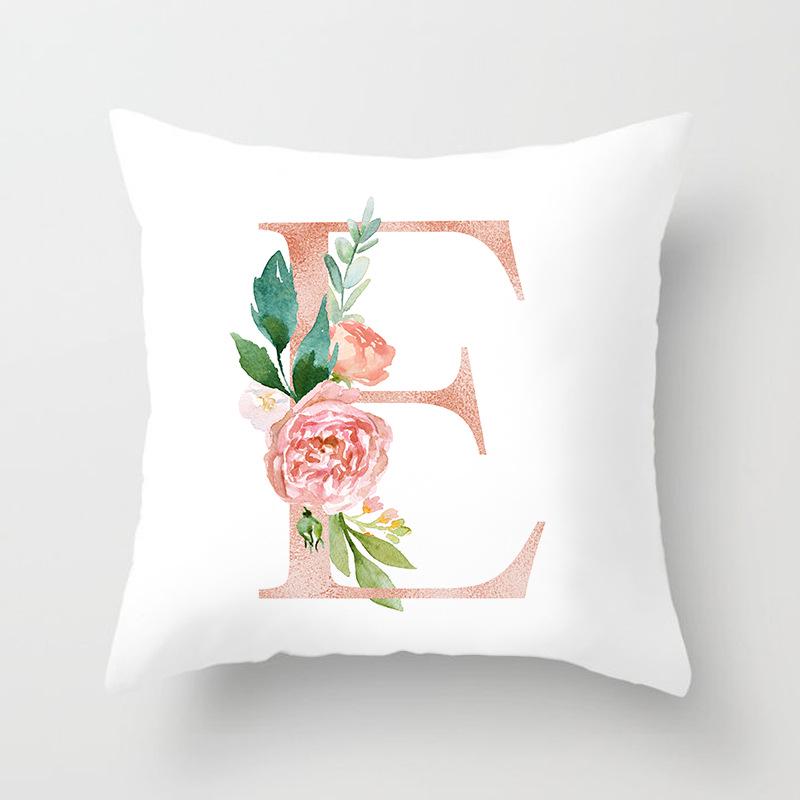 New Fashion 26 English Letter Pattern Cushion Cover Home Fabric Sofa Modern Style Pillow Cover