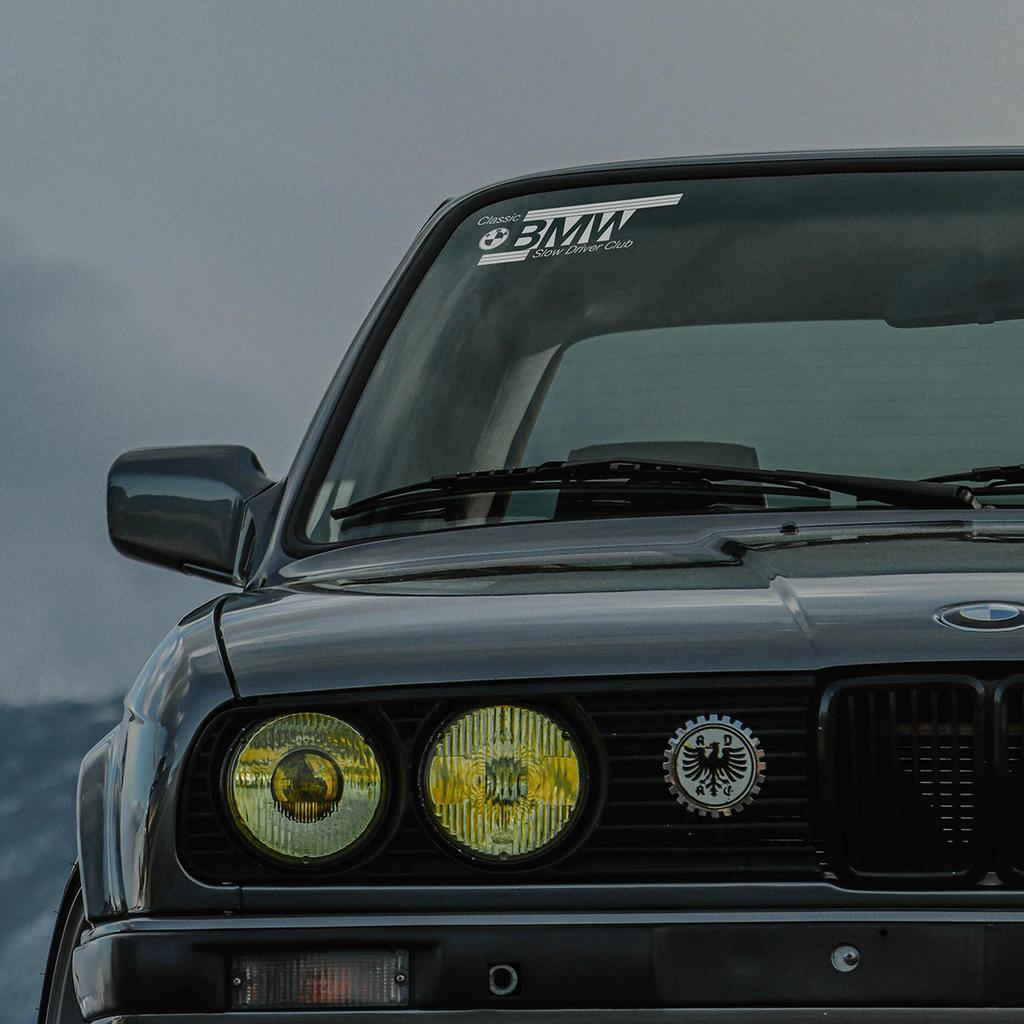 BBIP8 Slow Driver Club "Classic BMW" BMW decorative car sticker electrostatic glass sticker