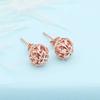 Pure Purple Gold Women'S Hollow Color Gold Fashion Exquisite Trend Rose Gold Shining Stud Earrings