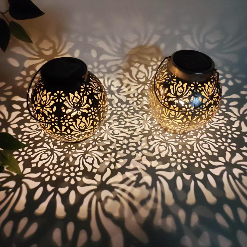 Solar Light Iron Art Hanging Light Chandelier Led Ground Outdoor Lights With Plug Panel Walkway String For-Decoration For-Garden