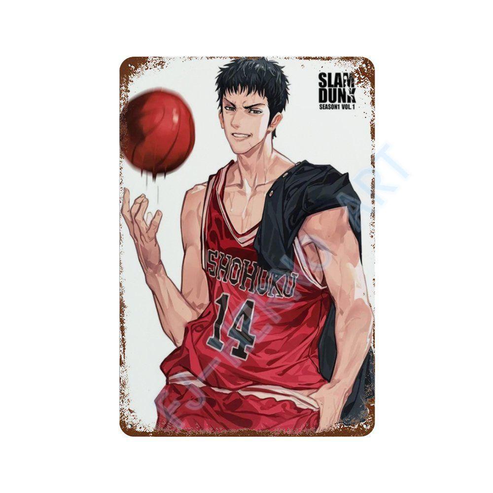 

Японское Аниме Slam Dunk Металлическая Жестяная Табличка Ретро Постер Коридор Комната Домашний Декор Настенные Росписи Декоративные Тарелки Настенное Искусство Подарок 20x30cm