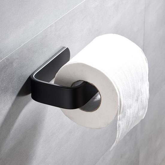 Portarotolo da Bagno a Parete Portarotolo di Carta Igienica in Plastica Senza Foratura Portarotolo per Rotolo di Carta Igienica per Bagno Cucina Lavanderia