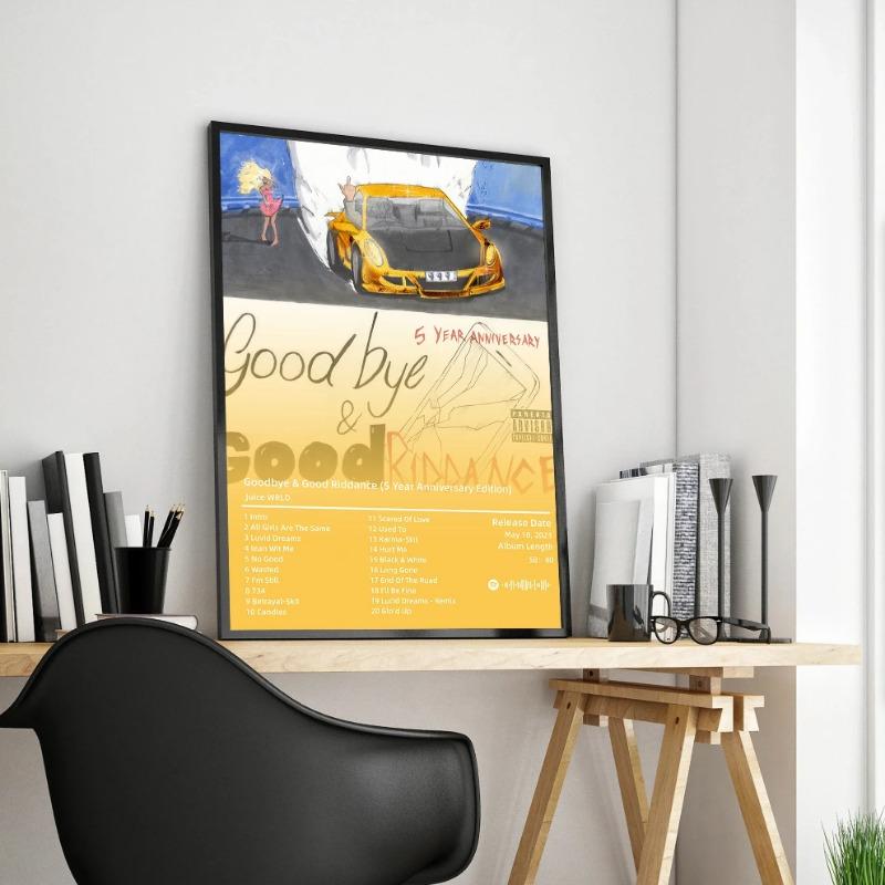 Aesthetic Hip Hop Legends Never Die Fighting Demons Rapper Music Album Juice Wrld Poster Canvas Print Wall Art Room Decor