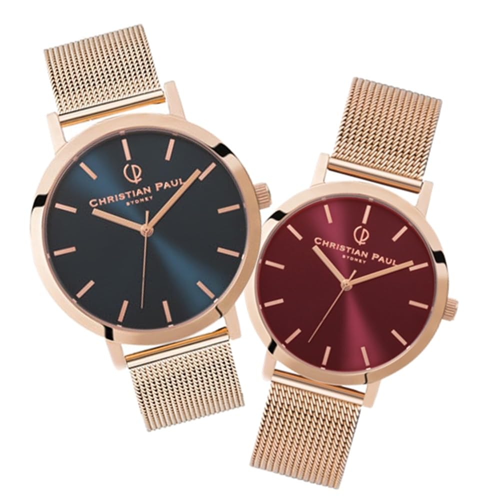 

Watch Pair Watch Storage Box Japan Limited Sunray Collection Matching Pink Gold Mesh [Christian Paul] Men s Women s U001PGM-UL03PGM []