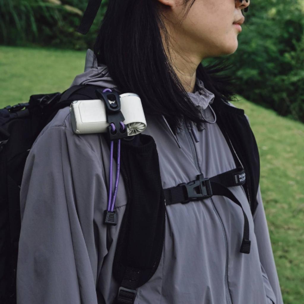 Backpack Accessory Hanger with Elastic Cord Compact for Mountaineering, Hiking