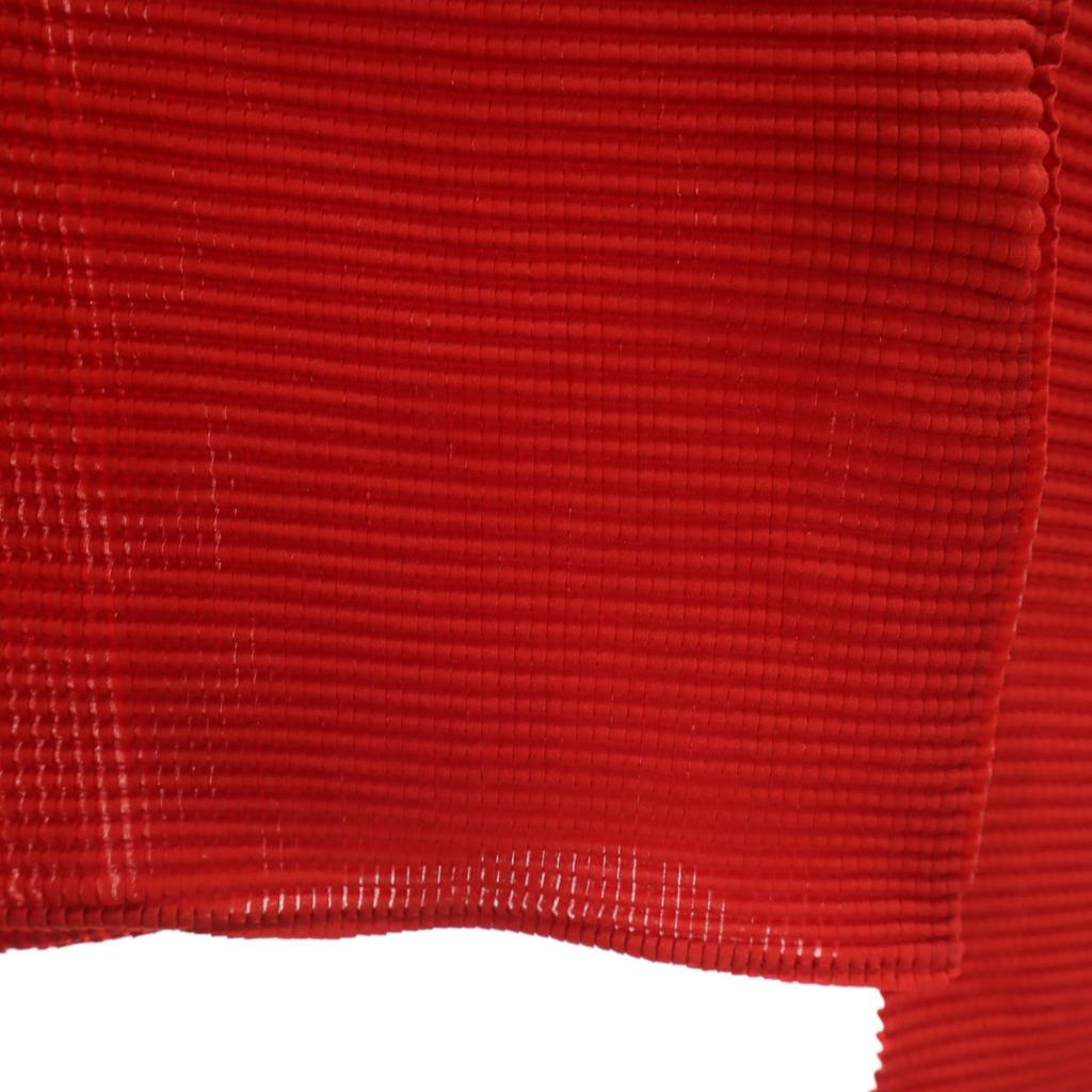 Me ISSEY MIYAKE 90er Jahre Alt Langarm Plissierte Strickjacke Rot Damen Gebraucht