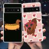 For Google Pixel 10 Pro Clear Phone Case Pixel 9 Pro XL Pixel 8 Pro 9A 8A 7A 7 6A 6 Pro Soft TPU Cover Cute Dachshund Bulldog