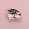 Graduation Brooch Bachelor Hat Shape Graduation Photos Pin Finishing Touch Suit Lapel Badge Graduation Season Accessory