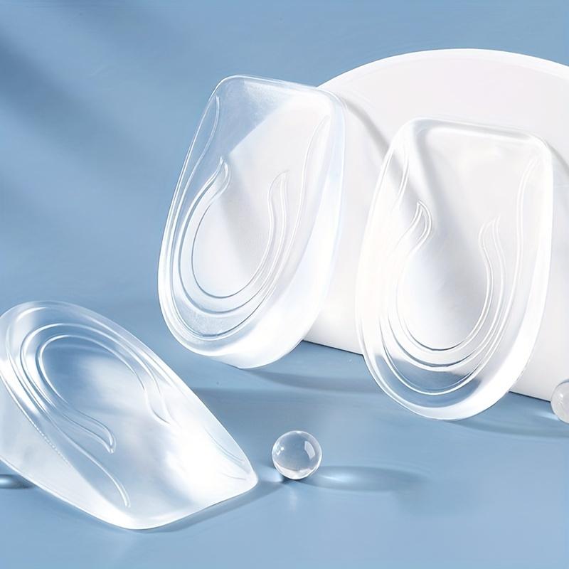 1 Pair Silicone Transparent Heel Lift Insoles - Invisible Arch Support Pads for Women, Adjustable Height Comfortable Half Insoles for Shoes