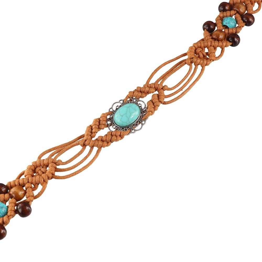 Versatile Woven Belt Ethnic Style Dress Chain Waist Dress Accessories Braided Waist Belt  Women