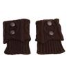 Autumn Winter Women Leg Warmers Socks Solid Color Sports Outdoor Knitted Boot Toppers 2 Button Fashion Boot Cover