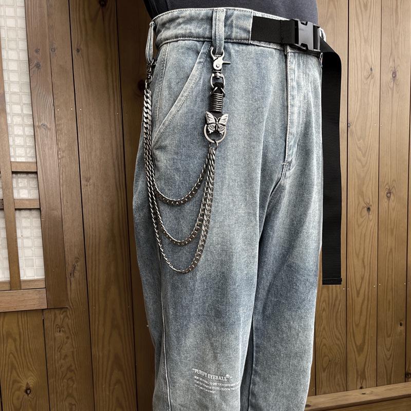 Retro Multi-Layer Hip-Hop Butterfly Waist Chain - Unisex Trendy Pants Accessory