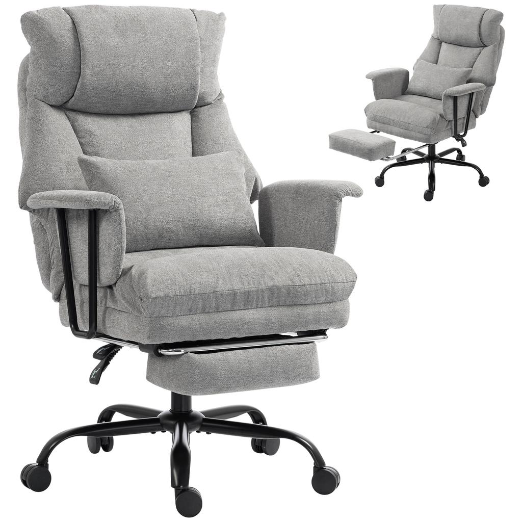 180kg Heavy Duty Office Chair with Lumbar Support, Grey