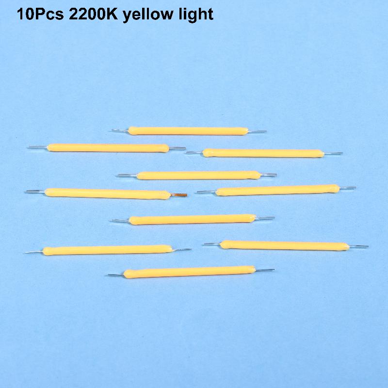 10pcs Silicone Edison Bulb LED Filament Lamp Parts 38mm DC3V LED Bead Incandescent Light Accessor Diode For Holiday Lighting DIY
