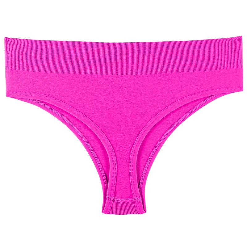 Dámské jednobarevné kalhotky Sexy středně vysoké G-string Tanga Dámské měkké nylonové spodní prádlo Pružné T-back Tanga Spodní prádlo
