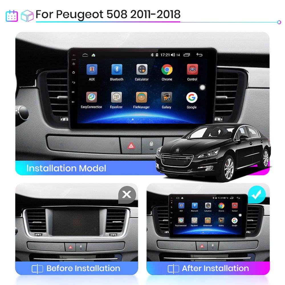 Autorádio Android pro Peugeot 508 2011-2018 Multimediální přehrávač Hlavní jednotka Stereo GPS Navigace BT WIFI 1+16GB