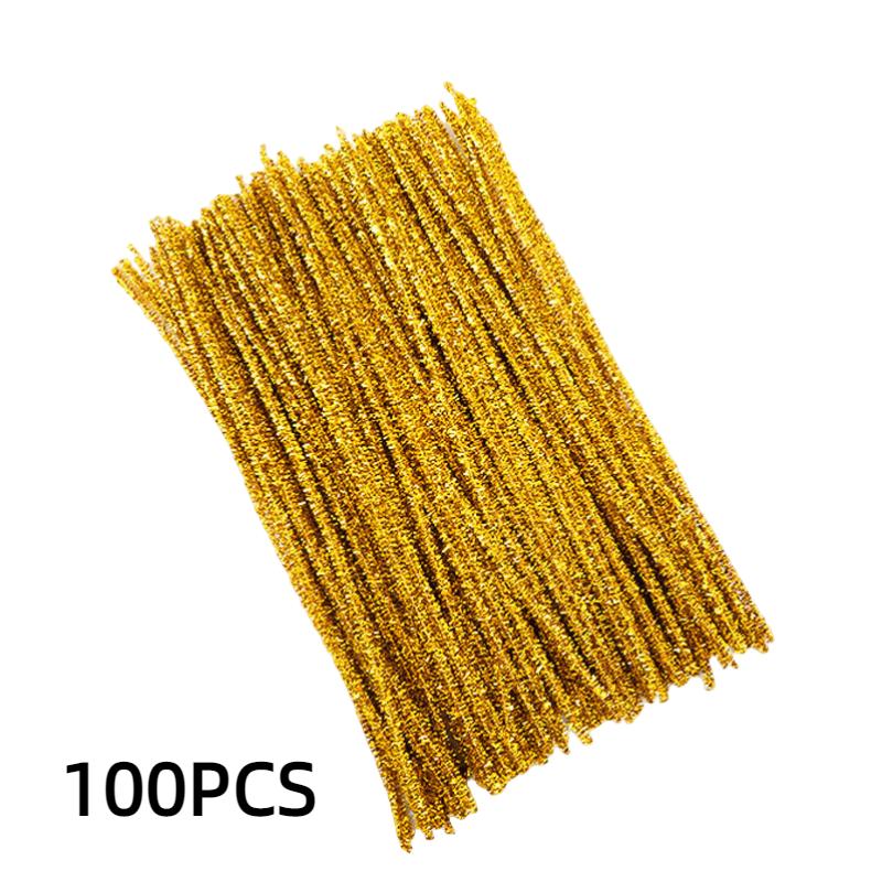 100pcs Chenille Colorful Stems Diy Craft Material Kit Kids Skill Development Toy
